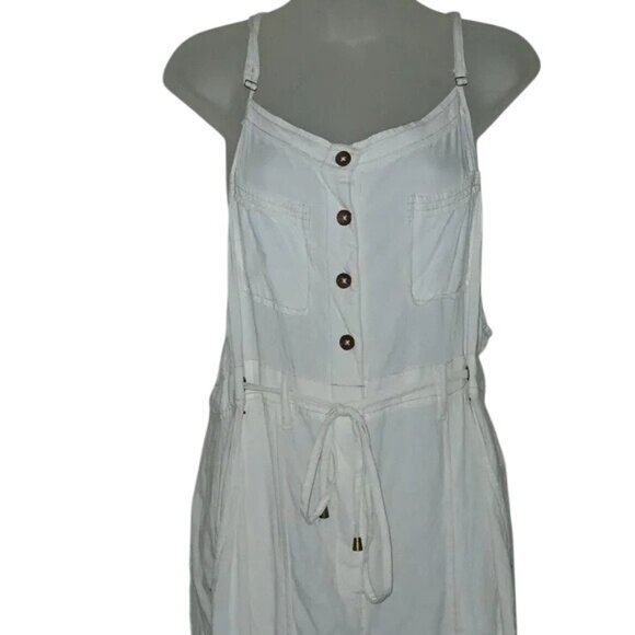 Urban Outfitters BDG Bailey White Linen Overalls - Picture 8 of 10